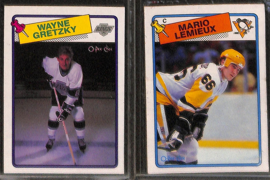 Lot of (2) O-Pee-Chee Hockey Complete Sets of 264 Cards - 1987-88 & 1988-89